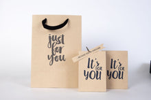 Small Giftbag & Tag - Craft - L11,5xW5xH17cm